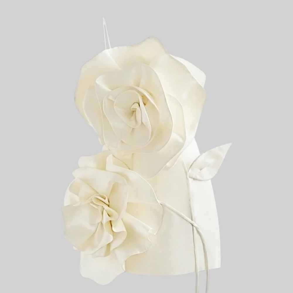 White/cream flower dress